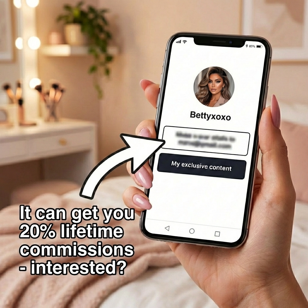 Creator monetizing their bio link on a smartphone